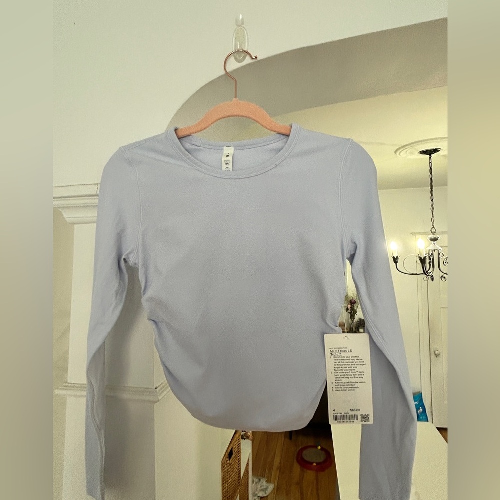 Lululemon Athletica Light Purple Long Sleeve Top - Picture 2 of 5